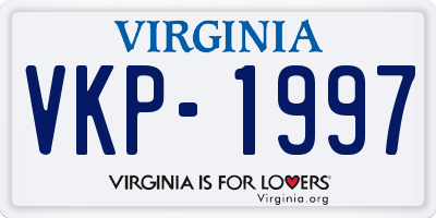 VA license plate VKP1997