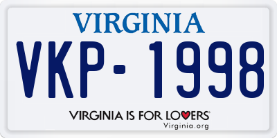 VA license plate VKP1998