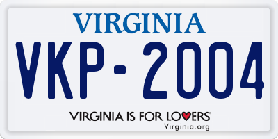 VA license plate VKP2004