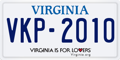 VA license plate VKP2010