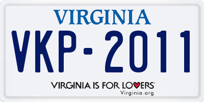 VA license plate VKP2011