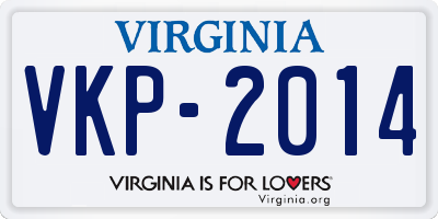 VA license plate VKP2014