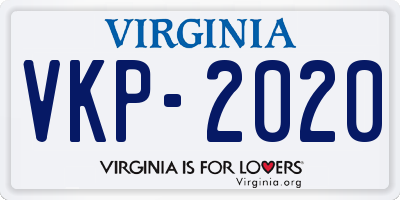VA license plate VKP2020