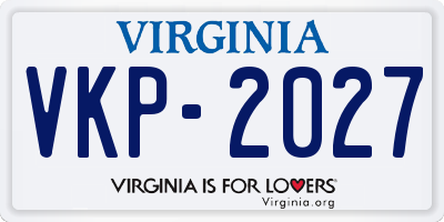 VA license plate VKP2027