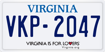 VA license plate VKP2047