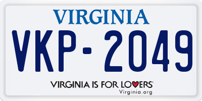 VA license plate VKP2049