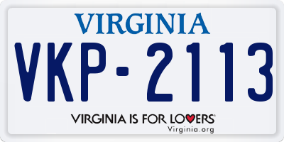 VA license plate VKP2113