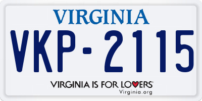 VA license plate VKP2115
