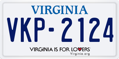 VA license plate VKP2124