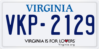 VA license plate VKP2129