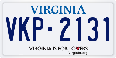 VA license plate VKP2131