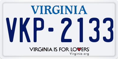 VA license plate VKP2133