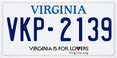 VA license plate VKP2139