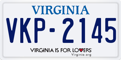 VA license plate VKP2145