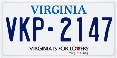 VA license plate VKP2147