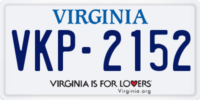 VA license plate VKP2152