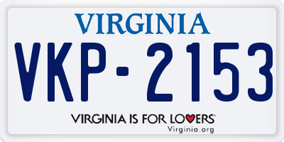 VA license plate VKP2153
