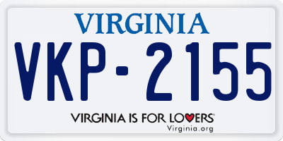 VA license plate VKP2155