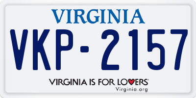 VA license plate VKP2157