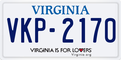 VA license plate VKP2170