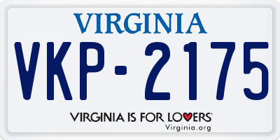 VA license plate VKP2175