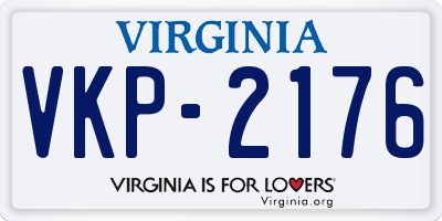 VA license plate VKP2176