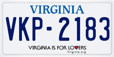 VA license plate VKP2183