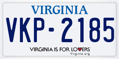 VA license plate VKP2185