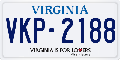 VA license plate VKP2188