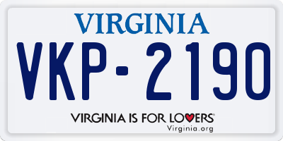VA license plate VKP2190