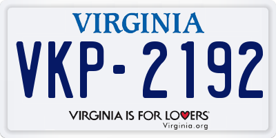 VA license plate VKP2192