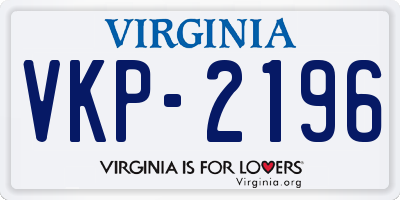VA license plate VKP2196