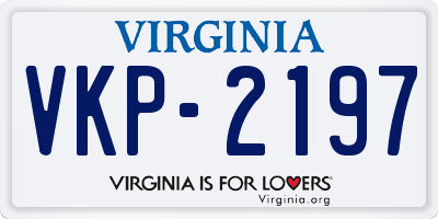 VA license plate VKP2197