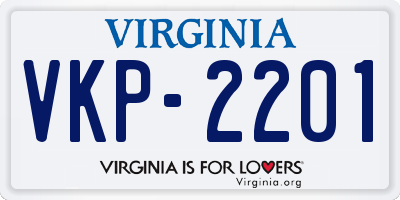 VA license plate VKP2201