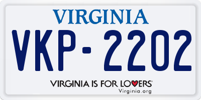 VA license plate VKP2202