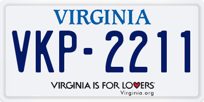 VA license plate VKP2211