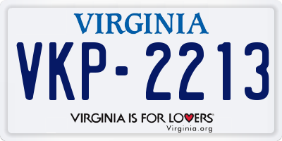 VA license plate VKP2213