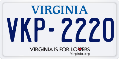 VA license plate VKP2220