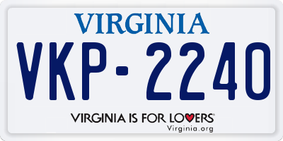 VA license plate VKP2240