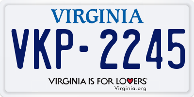 VA license plate VKP2245