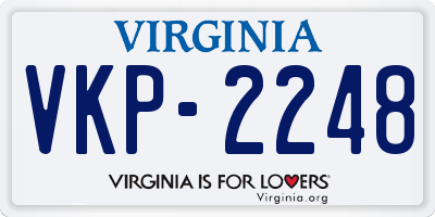 VA license plate VKP2248