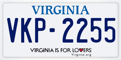 VA license plate VKP2255