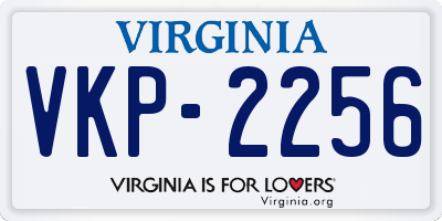 VA license plate VKP2256