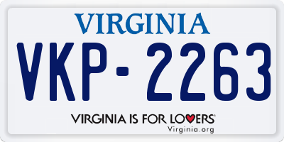 VA license plate VKP2263