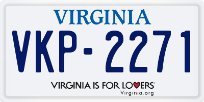 VA license plate VKP2271