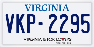 VA license plate VKP2295