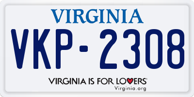 VA license plate VKP2308