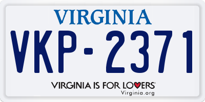 VA license plate VKP2371
