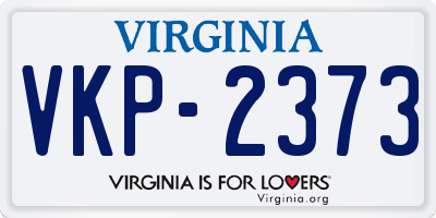 VA license plate VKP2373
