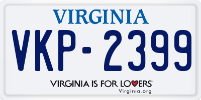 VA license plate VKP2399